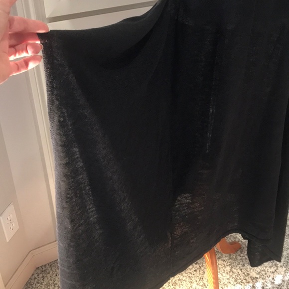 DKNY Asymmetric Dress, long, sleeveless, Small BLK - Picture 6 of 7